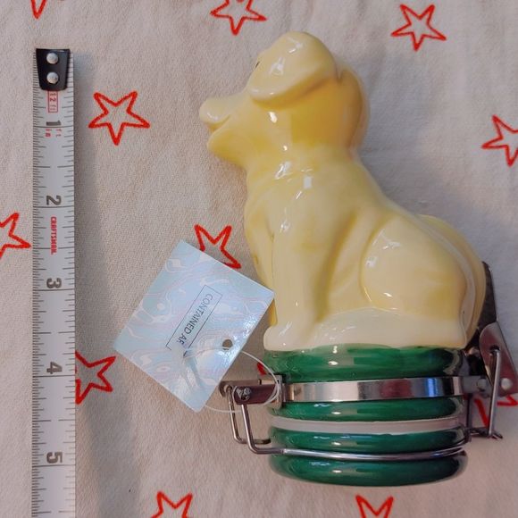 Ceramic Yellow Lab Storage Jar - Picture 4 of 5